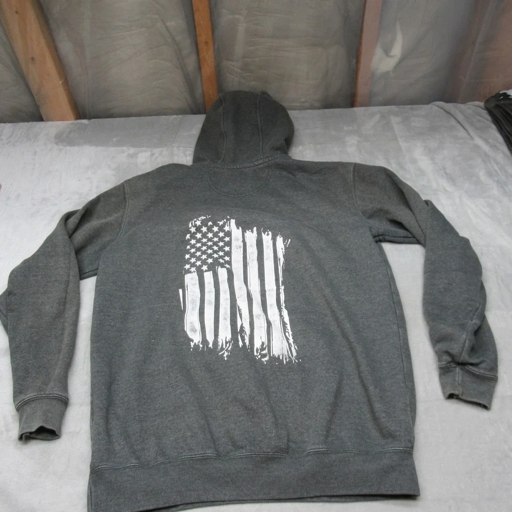 Carhartt‎ Hoodie Mens Medium Gray Loose Fit Midweight Pullover K121 026 LOGO